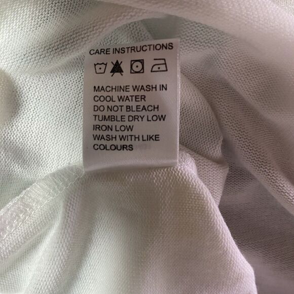 JORDANN Oversized Tie Dye Smiley Face Pullover Long Sleeve Womens M White Pink - Picture 8 of 8